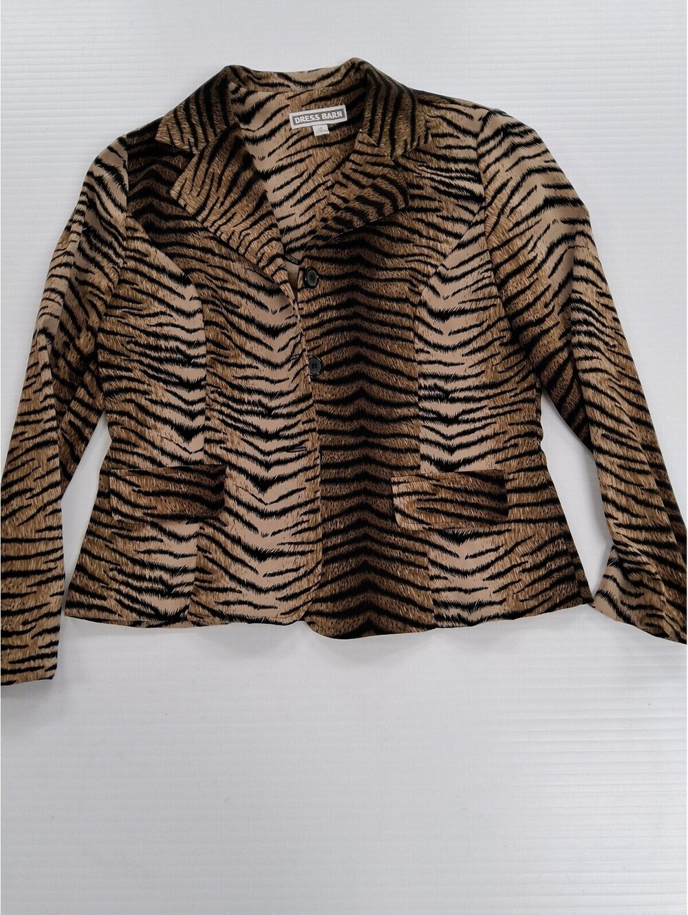 Dress Barn Women's Animal Print Blazer Jacket Size 14